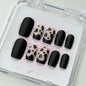 10Pcs Handmade Press On Nails Reusable Medium Handmade Acrylic Press Nails New Summer Collection, Cute Elegant Luxury Cat Eye Design, Ocean Inspired, High Quality Soft Sophisticated Look for Women Nail Art