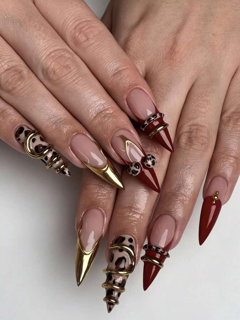 24pcs Long Pointed Press-On Nails, Long Slim Pointed Fake Nails Set, Black French Tip, Black Heart & Thin Line Nail Art, Minimalist Milky White, Suitable For Women's Daily Wear, Dating, Wedding And Party