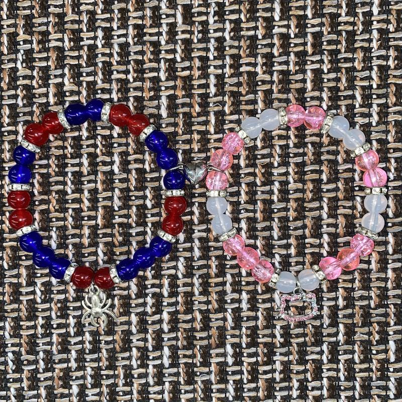 TMANI 2pcs Couple's Magnetic Heart Beads Bracelets, Cute Cat Spider Pendant Jewelry, Friendship Beads Bracelets & Bangles, Gift-Ready Set for Women, Gifts for Girlfriend