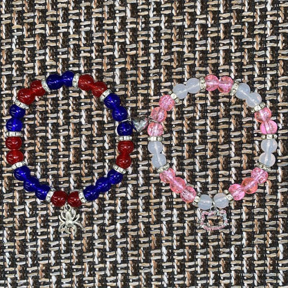 TMANI 2pcs Couple's Magnetic Heart Beads Bracelets, Cute Cat Spider Pendant Jewelry, Friendship Beads Bracelets & Bangles, Gift-Ready Set for Women, Gifts for Girlfriend
