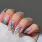 Almond Press On Nails Gold 3d Gold Glitter Ombre Design Date Night Nails For Women