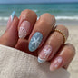 24Pcs Fall Press on Nails Short Square Fake Nails with Plaid Design Matte Khaki Artificial Nails Reusable Acrylic Nail Full Cover for Women and Girls Nail Decorations