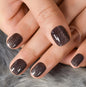 CurvLife Short Square Burgundy Press On Nails, Fall Dark red
