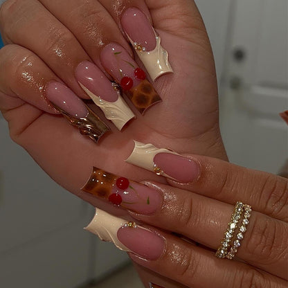 Almond Press On Nails Gold 3d Gold Glitter Ombre Design Date Night Nails For Women