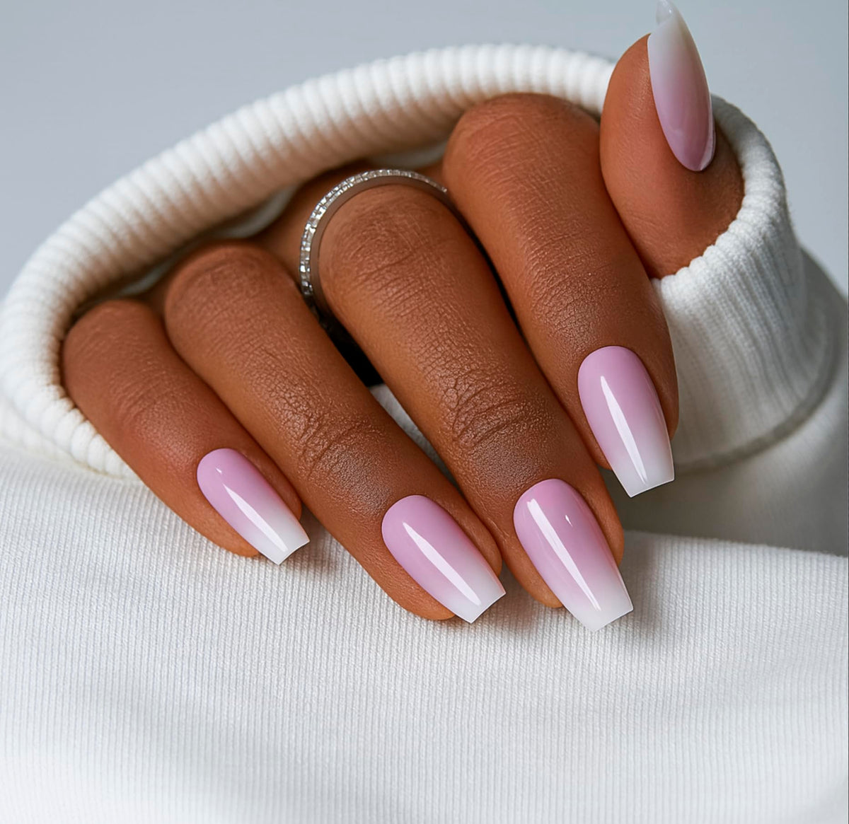 CurvLife Short Square Burgundy Press On Nails, Fall Dark red