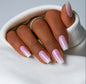 CurvLife Short Square Burgundy Press On Nails, Fall Dark red