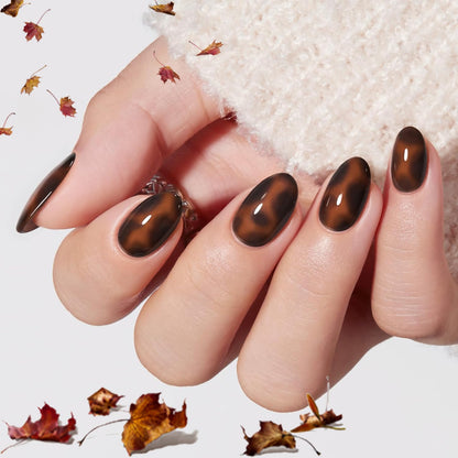 modelones French Tip Press On Nails, Short Oval Fake Nails Nails Press Ons