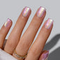 BTArtbox Halloween Press On Nails, French Tip Almond Nails, 32 Pcs Full Kit