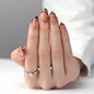 Fall Short Press On Nails Almond, Nude Fake Nails accented with golden glitter and Graceful White Floral Petal Design, Glossy Gel Finish Acrylic Nails, Natural Reusable Glue On Nails for Women