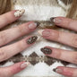 Press on Nails - Short Almond, Cute Polka Dot