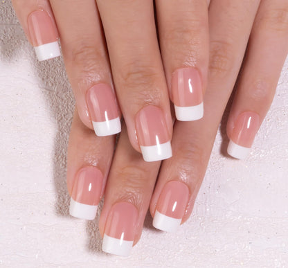 CurvLife Short Square Burgundy Press On Nails, Fall Dark red