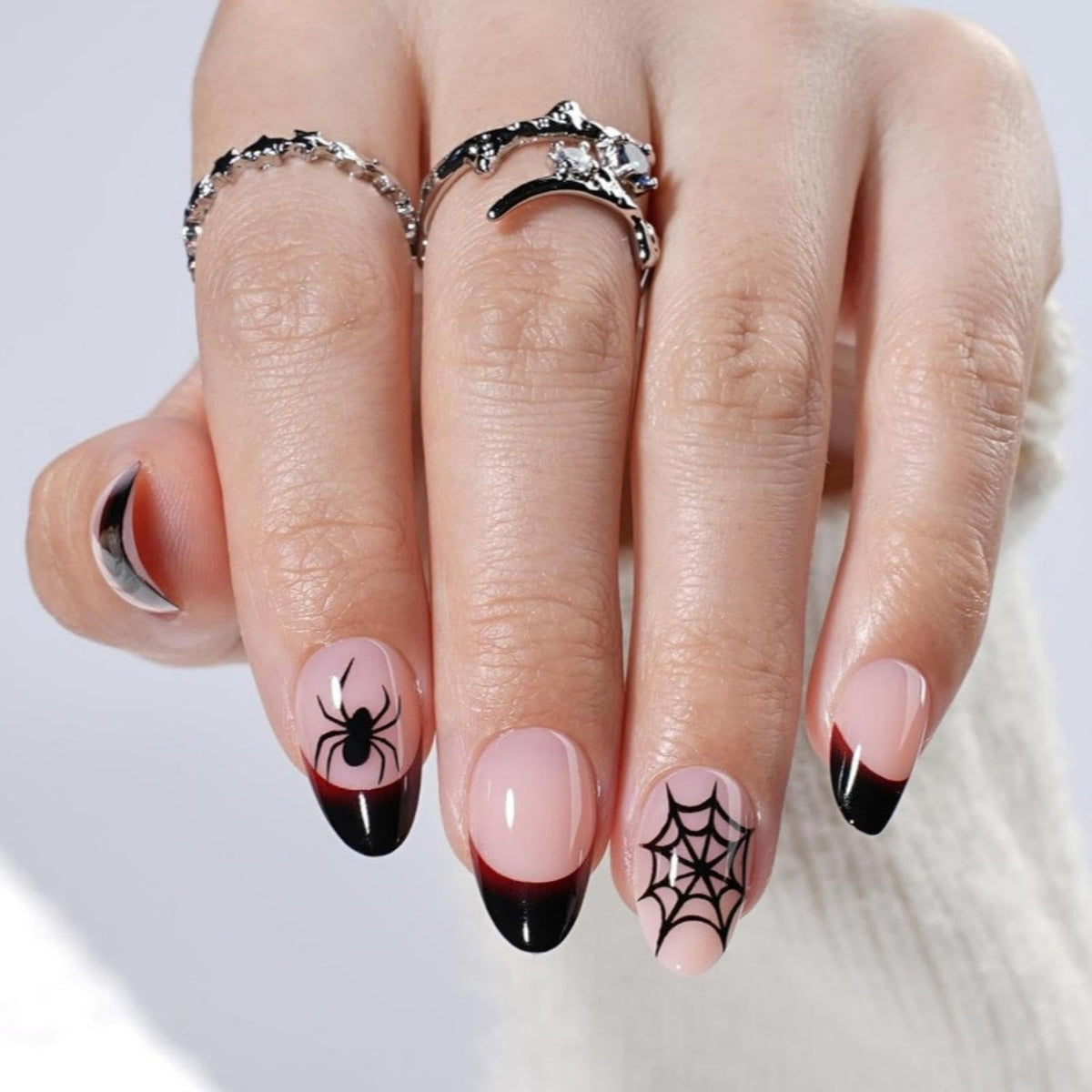 24Pcs Fall Press on Nails Short Square Fake Nails with Plaid Design Matte Khaki Artificial Nails Reusable Acrylic Nail Full Cover for Women and Girls Nail Decorations
