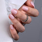 CurvLife Extra Short Oval Press On Nails, Nude Peach Pink, Soft Gel