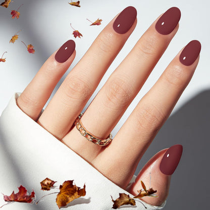 modelones French Tip Press On Nails, Short Oval Fake Nails Nails Press Ons