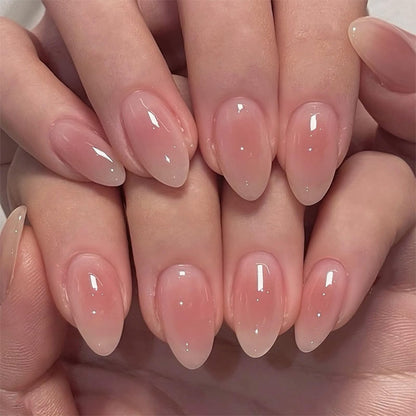 Short Press On Almond Fake Nails - Flower Acrylic Fall Nails Press Ons Full Cover Glue On Cute False Floral Stick On Nails for Women - 30 Pcs