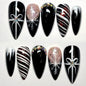 24Pcs Fall Press on Nails Short Square Fake Nails with Plaid Design Matte Khaki Artificial Nails Reusable Acrylic Nail Full Cover for Women and Girls Nail Decorations