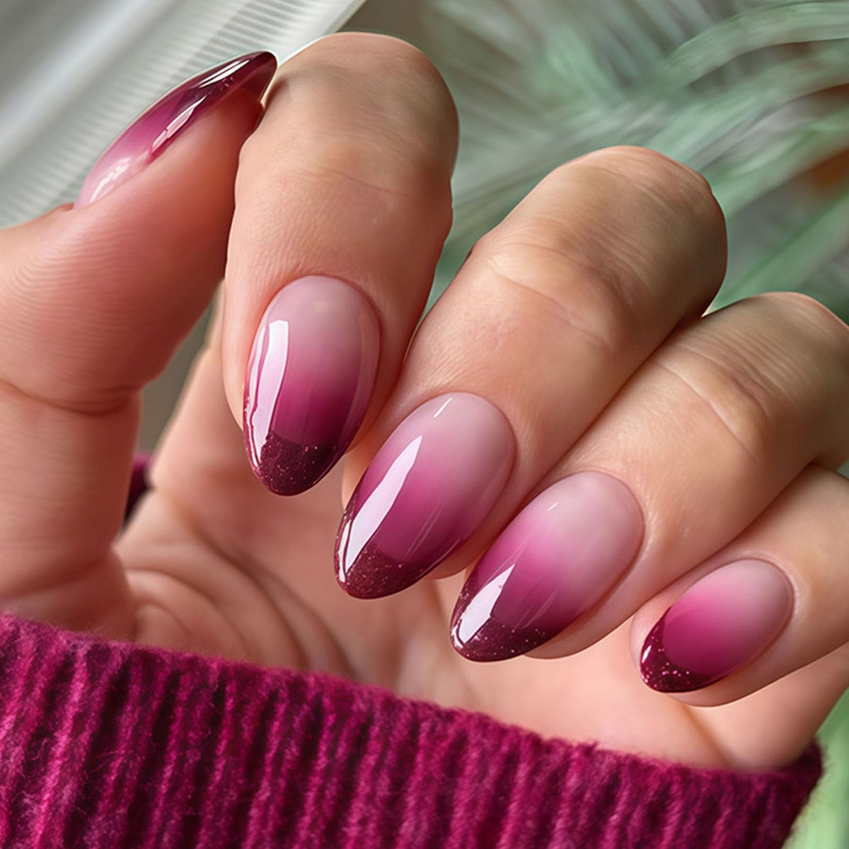 French Tip Press on Nails Almond Medium Fake Nails with Cat Eye Stars Designs Nails Press ons Gold Nude Glue on Nails Natural Artificial Nails Cute Stick on Nails for Women 24Pcs