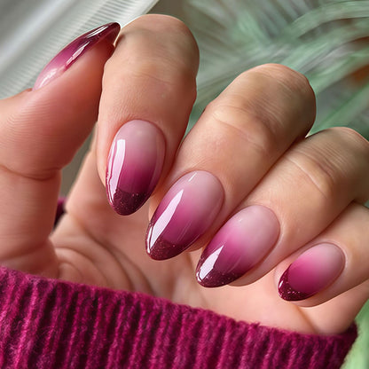 French Tip Press on Nails Almond Medium Fake Nails with Cat Eye Stars Designs Nails Press ons Gold Nude Glue on Nails Natural Artificial Nails Cute Stick on Nails for Women 24Pcs