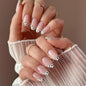 Medium Almond Press on Nails Brown Leopard