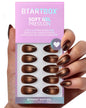 BTArtbox Halloween Press On Nails, French Tip Almond Nails, 32 Pcs Full Kit