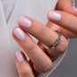 CurvLife Extra Short Oval Press On Nails, Nude Peach Pink, Soft Gel