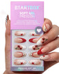 BTArtbox Halloween Press On Nails, French Tip Almond Nails, 32 Pcs Full Kit