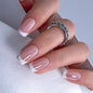 CurvLife Short Square Burgundy Press On Nails, Fall Dark red