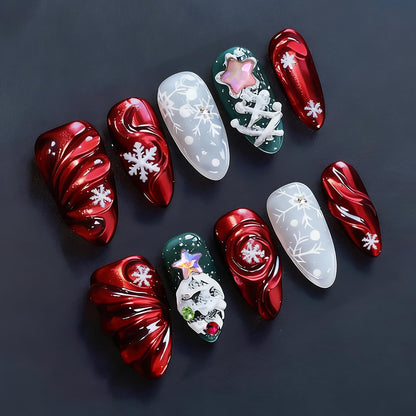 30Pcs Pink Press on Nails Medium Almond Fake Nails with 3D Flowers Pearl Designs Gold Flower False Nails Pink Gradient Acrylic Nail Tips Peach Blossoms Full Cover Stick on Nails for Women