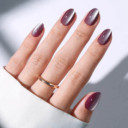 modelones French Tip Press On Nails, Short Oval Fake Nails Nails Press Ons