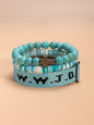 Wwjd Beaded Bracelet With Cross Charm, Exquisite Religious Jewelry Gift For Birthday, Cross Bracelets