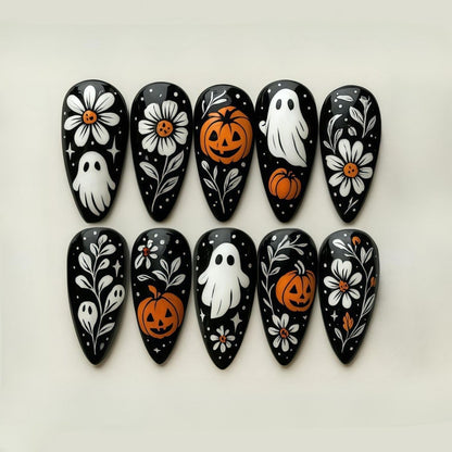 24Pcs Fall Press on Nails Short Square Fake Nails with Plaid Design Matte Khaki Artificial Nails Reusable Acrylic Nail Full Cover for Women and Girls Nail Decorations