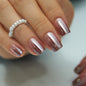 CurvLife Extra Short Oval Press On Nails, Nude Peach Pink, Soft Gel