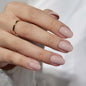 BTArtbox Press On Nails, Short Oval Dark Red Fake Nails, 32Pcs Full Kit