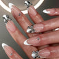 CTTHNBD Press on Nails Almond, Medium, French Tip Fake Nails
