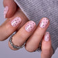 CurvLife Extra Short Oval Press On Nails, Nude Peach Pink, Soft Gel