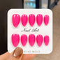 Handmade Press on Nails Short Almond Nude Polka Dot Glossy Reusable Fake Nails, Minimalist Beige Acrylic Press on Nails with White Dot Design for Women Girls 10 PCS(M)