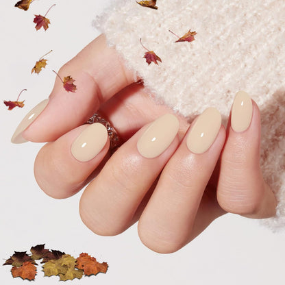 modelones French Tip Press On Nails, Short Oval Fake Nails Nails Press Ons