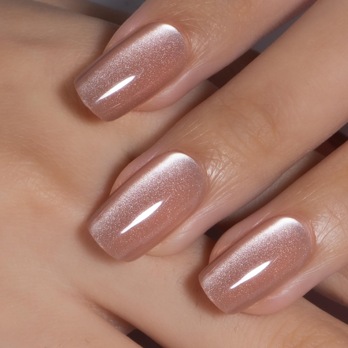 CurvLife Short Square Burgundy Press On Nails, Fall Dark red