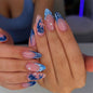 Medium Almond Press on Nails Brown Leopard