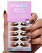 BTArtbox Halloween Press On Nails, French Tip Almond Nails, 32 Pcs Full Kit