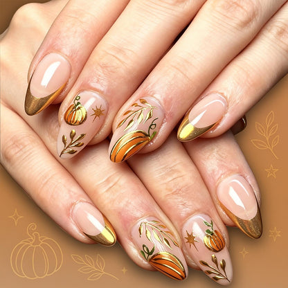 Dark Brown Tortoise Shell Press On Nails, Short Oval Fake Nails 24Pcs