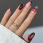Almond Press On Nails Gold 3d Gold Glitter Ombre Design Date Night Nails For Women