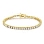 GEMSME Unisex Cubic Zirconia Brass Round Cut Waterproof Tennis Bracelet - Casual Jewelry for Women, Hiphop Chain Accessory, Anniversary/Birthday/Daily Gift for Him, High-Quality Sohochic Piece