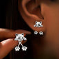 Women's S925 Pure Silver Cat Paw Pendant Pretty Studs - Versatile Dangle Earrings with Paw Charms, Everyday Fashionable Pet-Themed Costume Jewelry Accessories