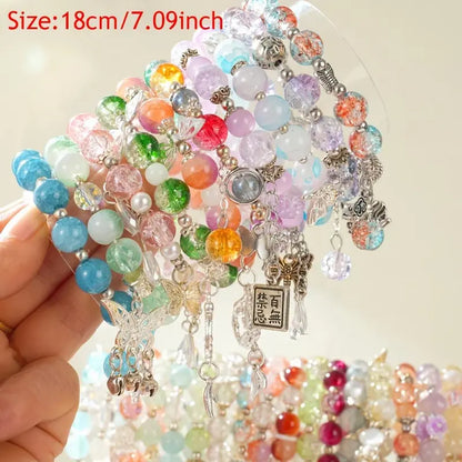 Women's Exquisite Trendy Fashionable Layered Bracelet Set - 15/35/75-Piece Colorful Glass Beads Bracelet Stacks, Boho Stackable Costume Jewelry Gift for Birthdays, Exquisite Trendy Bracelet