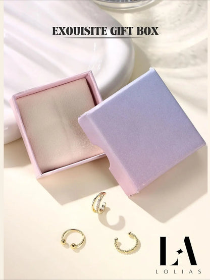 3 Pieces Ear Cuff Earrings for Women Earcuffs Gold/Silver Adjustable Clip On Earrings Fake Earrings, Non Pierced Jewelry, Cartilage Helix Wrap Earring Set