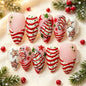 24Pcs Fall Press on Nails Short Square Fake Nails with Plaid Design Matte Khaki Artificial Nails Reusable Acrylic Nail Full Cover for Women and Girls Nail Decorations