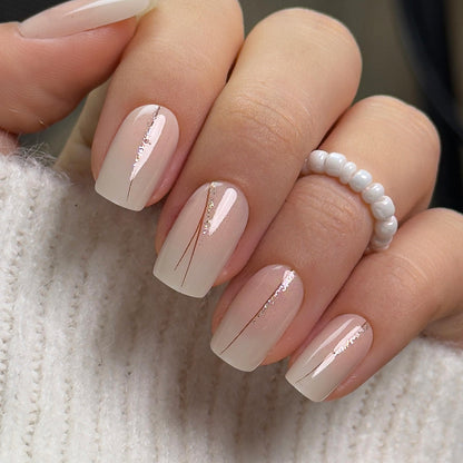 CurvLife Short Square Burgundy Press On Nails, Fall Dark red