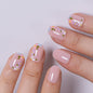 CurvLife Extra Short Oval Press On Nails, Nude Peach Pink, Soft Gel