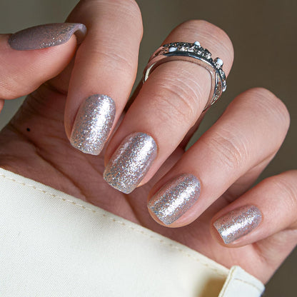 CurvLife Short Square Burgundy Press On Nails, Fall Dark red